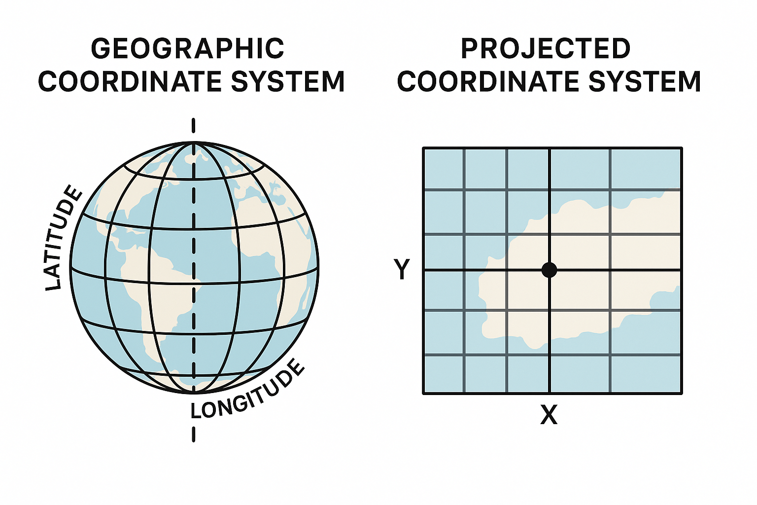 diagram showing how GCS and PCS