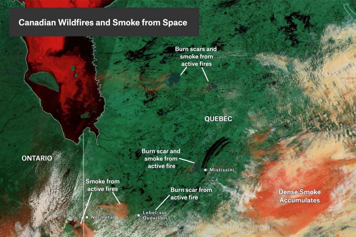 Wildfire GIS map Canada